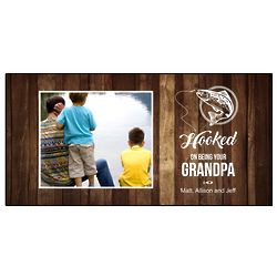 Hooked on Being Your Grandpa Custom Photo Plaque