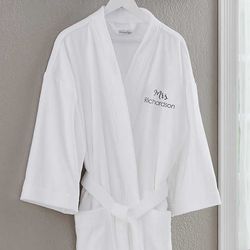 Mrs. Personalized Robe in White Velour