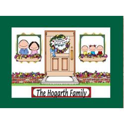 Personalized New Home Family Cartoon