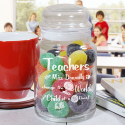 Personalized Teacher Treat Jar
