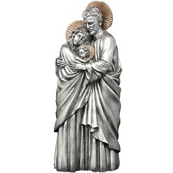 10" Holy Family Pewter Statue