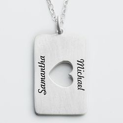 Personalized Love Between UsHeart Pendant Necklace