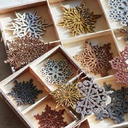 27 Shimmering Snowflake Ornaments
