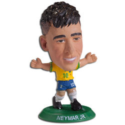 Brasil Soccer Neymar Away Mini Figurine