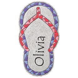 Personalized Small Purple Mosaic Flip Flop Stepping Stone