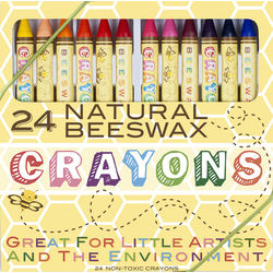 24 Natural Beeswax Crayons