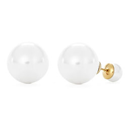 Double Pearl 360 Stud Earrings