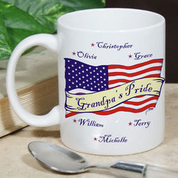 Personalized US Flag American Pride Coffee Mug