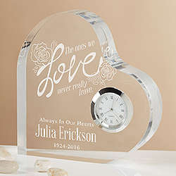 The Ones We Love Engraved Heart Clock