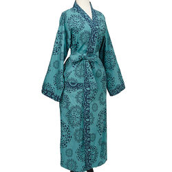 Teal Mandala Kimono Robe