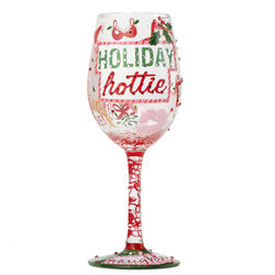 Holiday Hottie Wine Glass