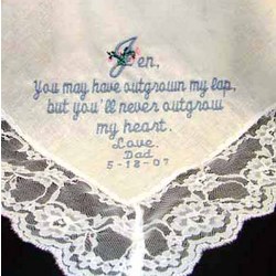 Never Outgrow My Heart Personalized Hanky