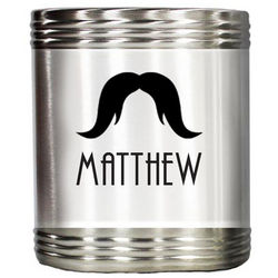 Personalized Long Mustache Stainless Steel Beer Koozie