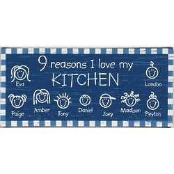Personalized Reasons I Love My Kitchen Wall Art