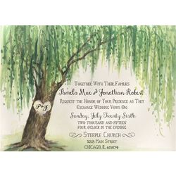 Majestic Willow Tree Wedding Invitations