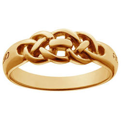 Personalized Gold-Plated Celtic Couple's Ring
