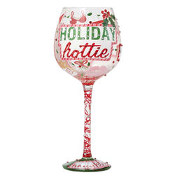 Holiday Hottie Super Bling Wine Glass