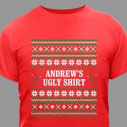 Personalized Ugly Sweater Adult T-Shirt