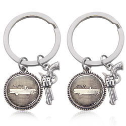 Thelma and Louise Key Chains Duo with Pistol Charms