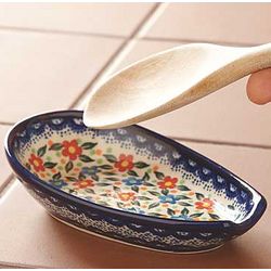 Floral Pottery Spoon Rest