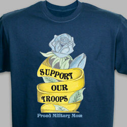 Personalized Support Our Troops Rose T-Shirt