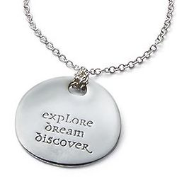 Mark Twain Necklace with Engraved Initials