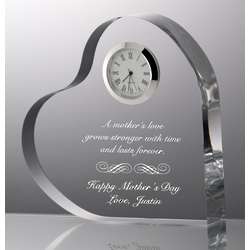 Mother's Love Acrylic Clock