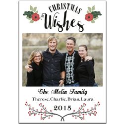 Christmas Wishes Photo Holiday Cards