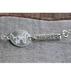Rescue Dog Personalized Engraved Statement Necklace