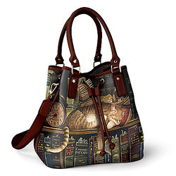 Charles Wysocki Worth the Read Bucket-Style Handbag