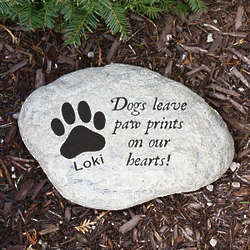 Engraved Dog Memorial Garden Stone