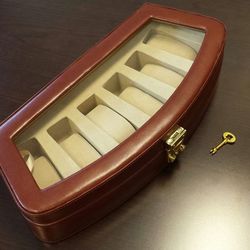 Brown Italian Leather Watch Box