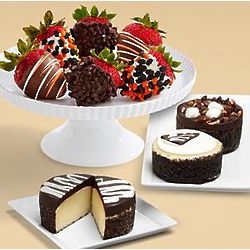Halloween Cheesecakes and Chocolate-Dipped Strawberries
