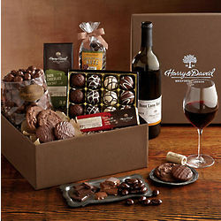 Chocolate Gift Box with Red Wine