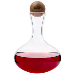 Personalized Large Wine Decanter with Wood Stopper