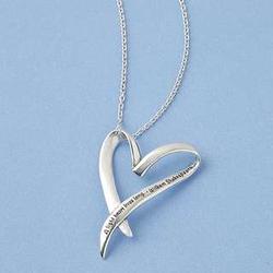 A Light Heart Lives Long Sterling Necklace