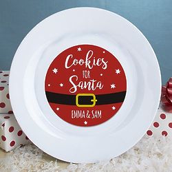 Personalized Cookies for Santa 7.5" Plate
