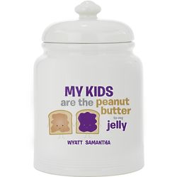 Personalized The Peanut Butter To My Jelly Treat Jar