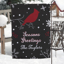 Personalized Wintertime Wishes Garden Flag