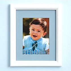 Blue Mat Personalized Baby Name Frame