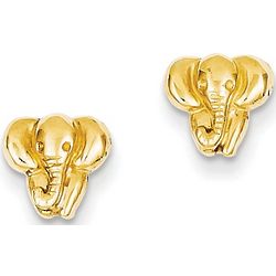 14k Gold Elephant Stud Earrings