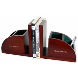 Elegant Desk Organizer with Built-In Bookends