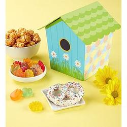 Spring Blossoms Sweet Snacks Birdhouse Gift Box