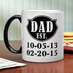 Personalized Dad Established Oversized Mug