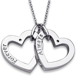 Designer-Inspired Forever and Always Hearts Necklace
