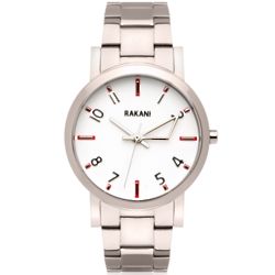 +5 40mm White with Stainless Steel Watch
