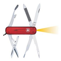 Fire Red Microlight Pocket Tool Swiss Army Knife