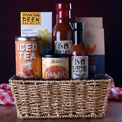 BBQ Gift Basket with Personalized Ribbon
