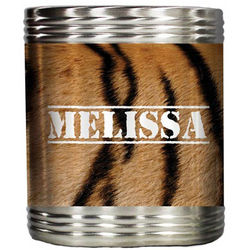 Personalized Tiger Stripe Beer Can Koozie