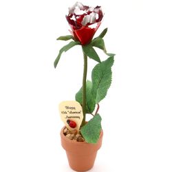 10th Anniversary Potted Aluminum Rose